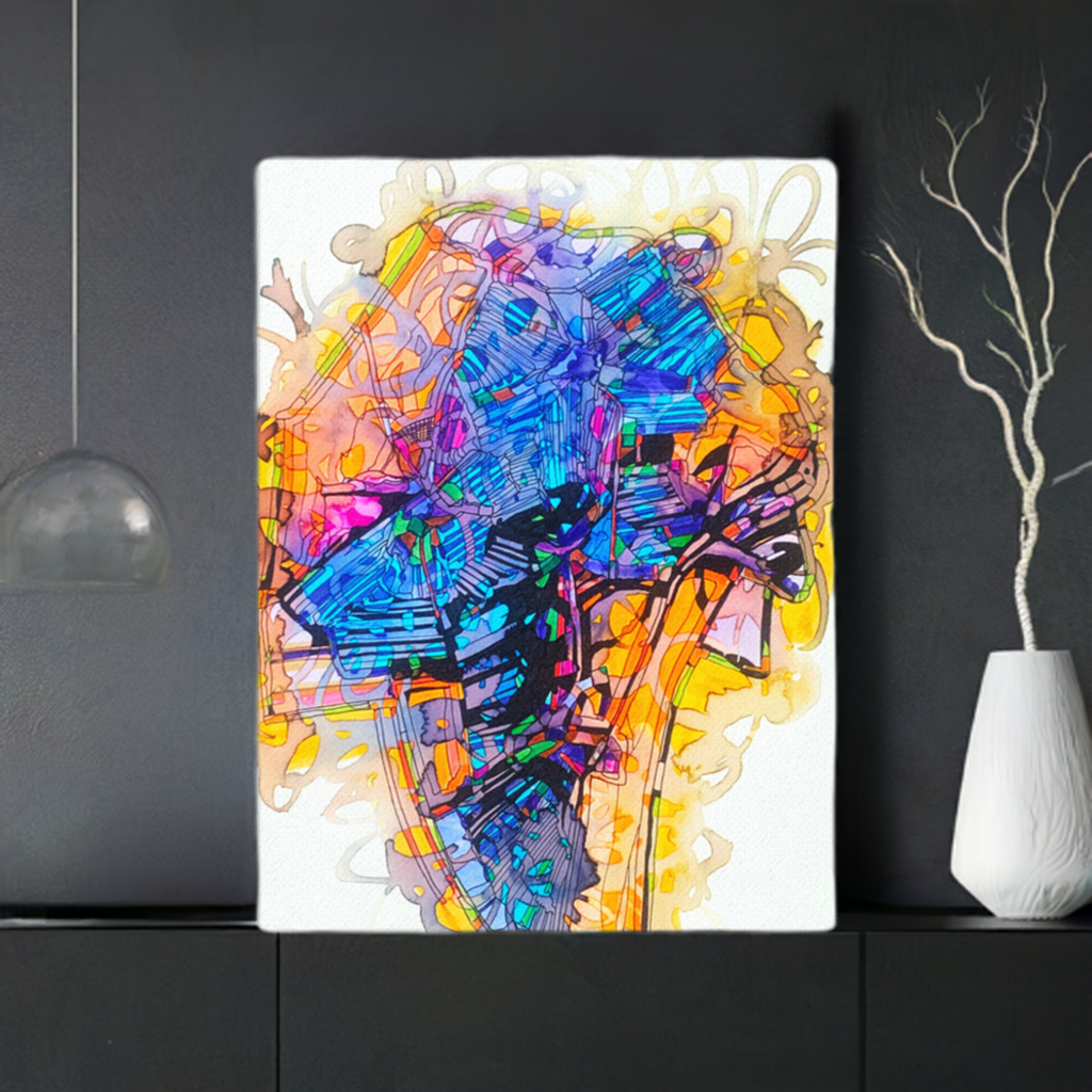 Dark Places Abstract canvas art print unframed