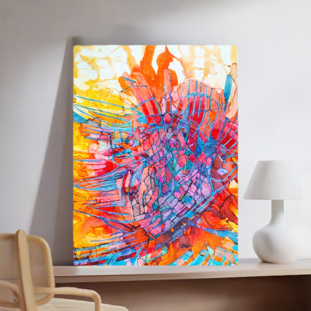 Fire Pit Abstract canvas print unframed