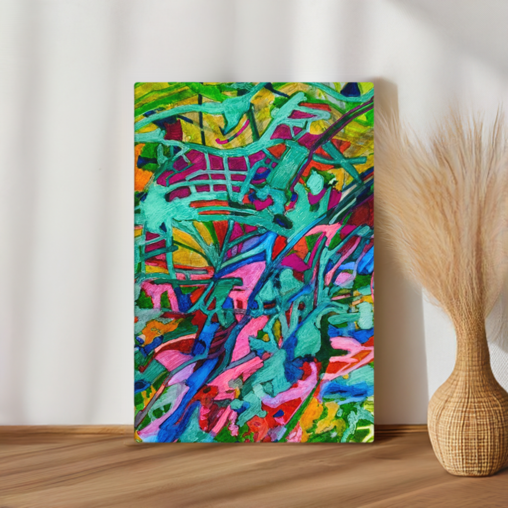 Overgrown Bridge Abstract Large Artwork 40x60