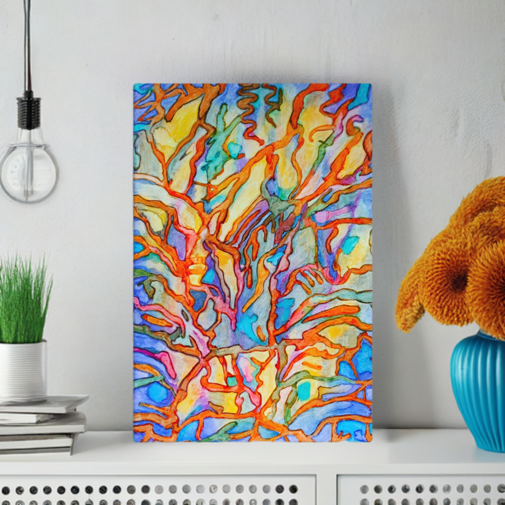 Coral Reef Abstract Large Artwork 40x60