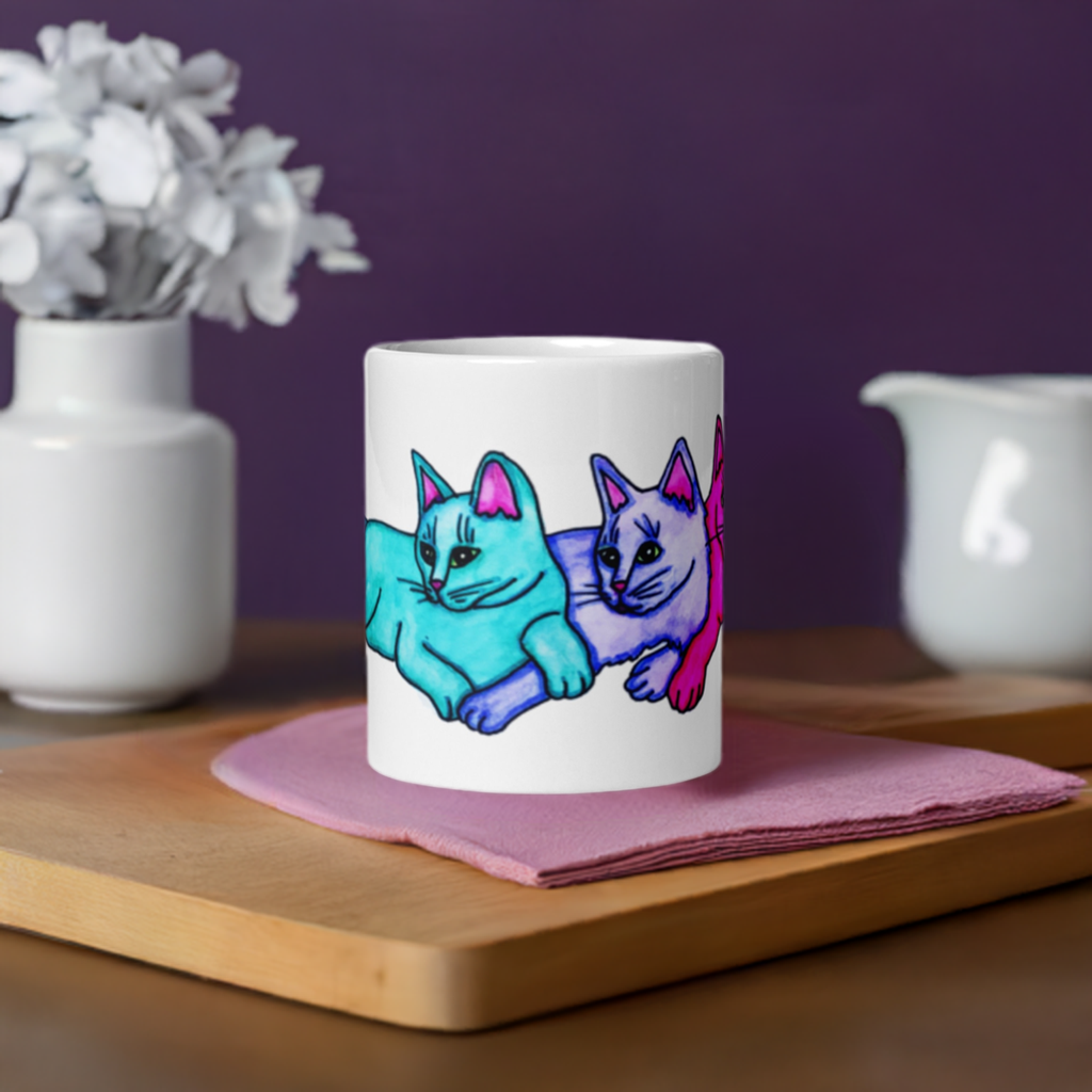 Color Cats White Mug