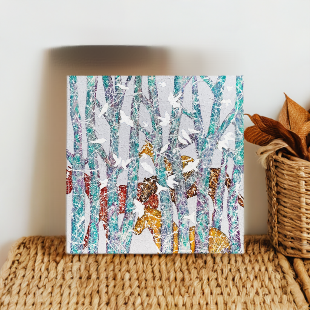 Walk in the Woods Large Art Canvas Print Unframed 37x37