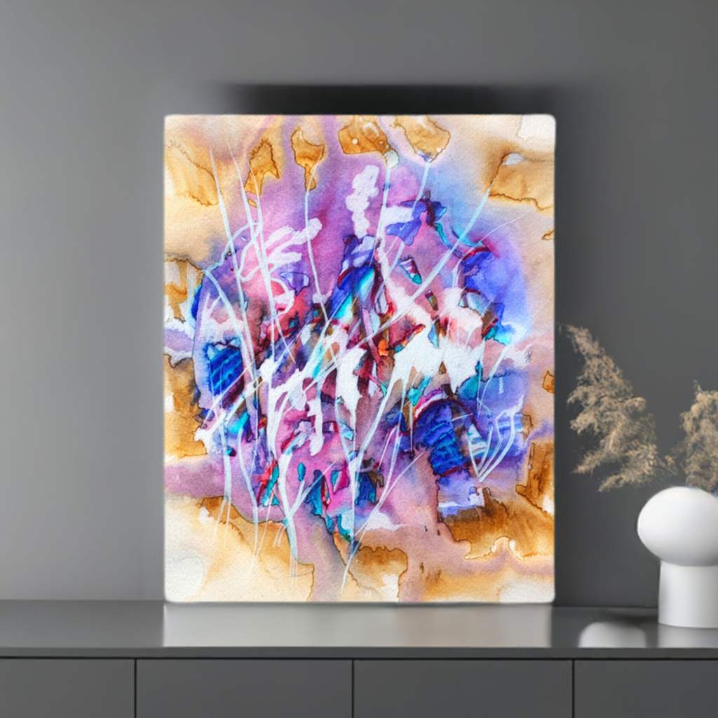 Synapse Abstract canvas wall print unframed
