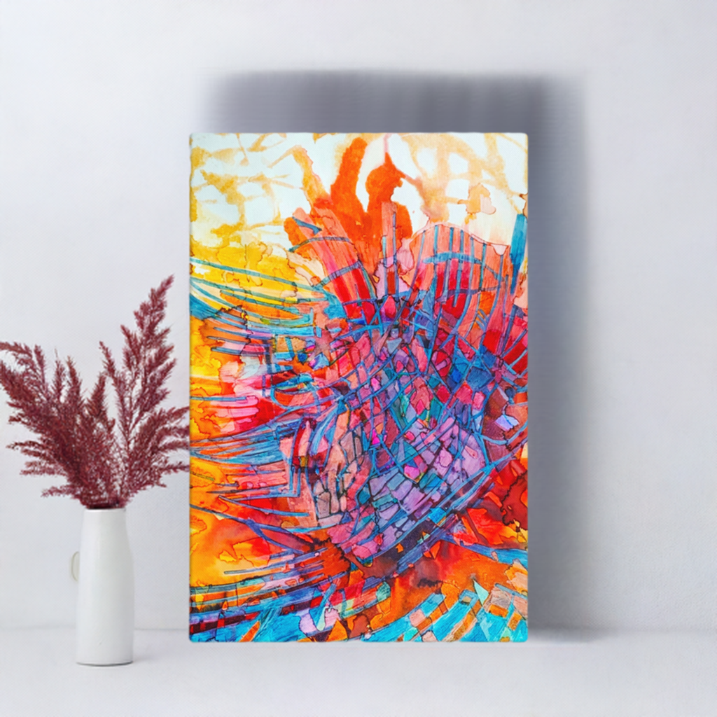 Fire Pit Abstract Large Artwork Canvas Print 40x60