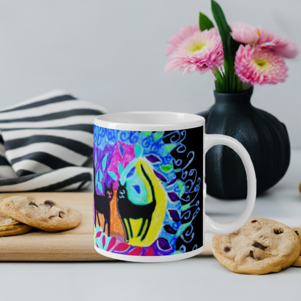 Five Black Cats Mug