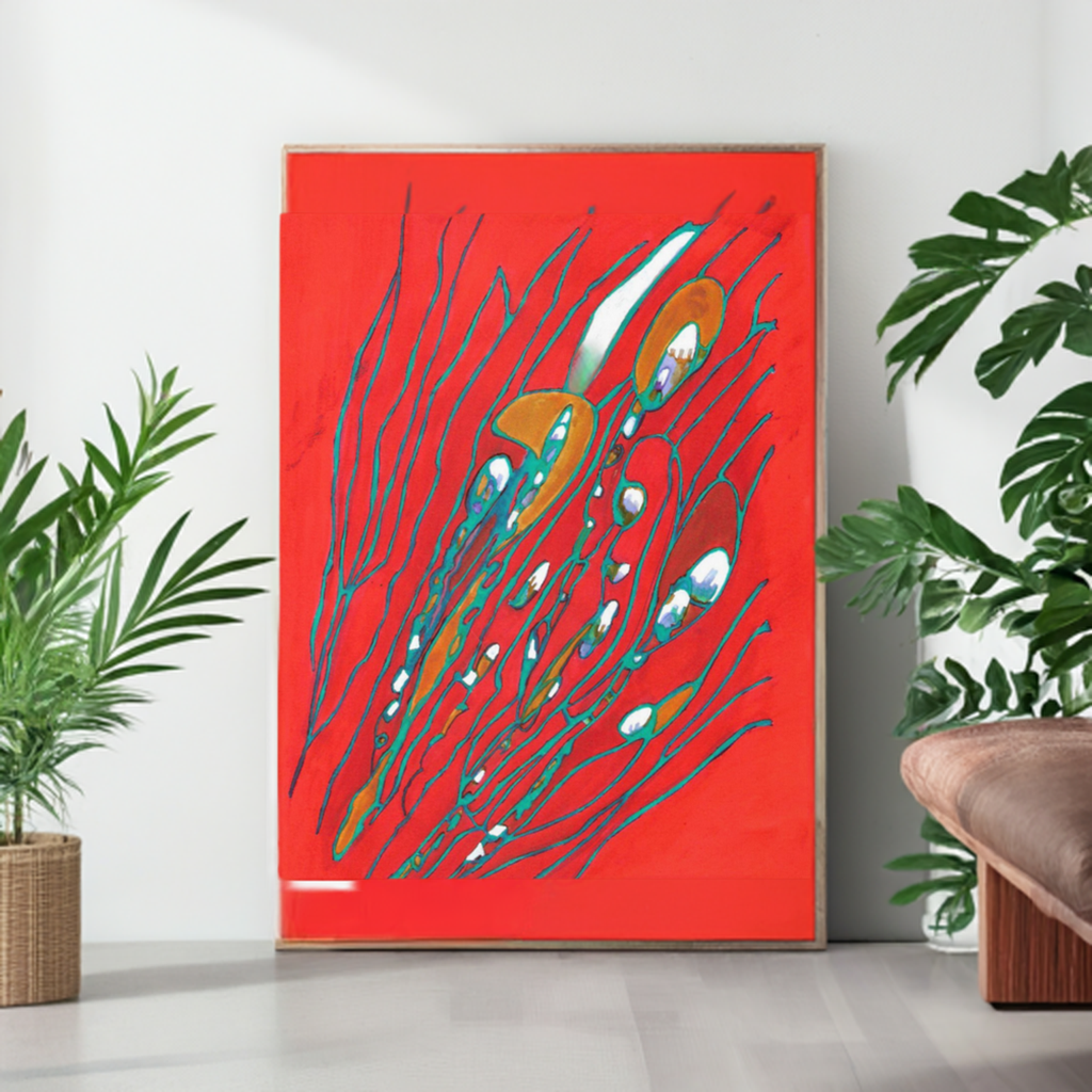 August Abstract Framed canvas print