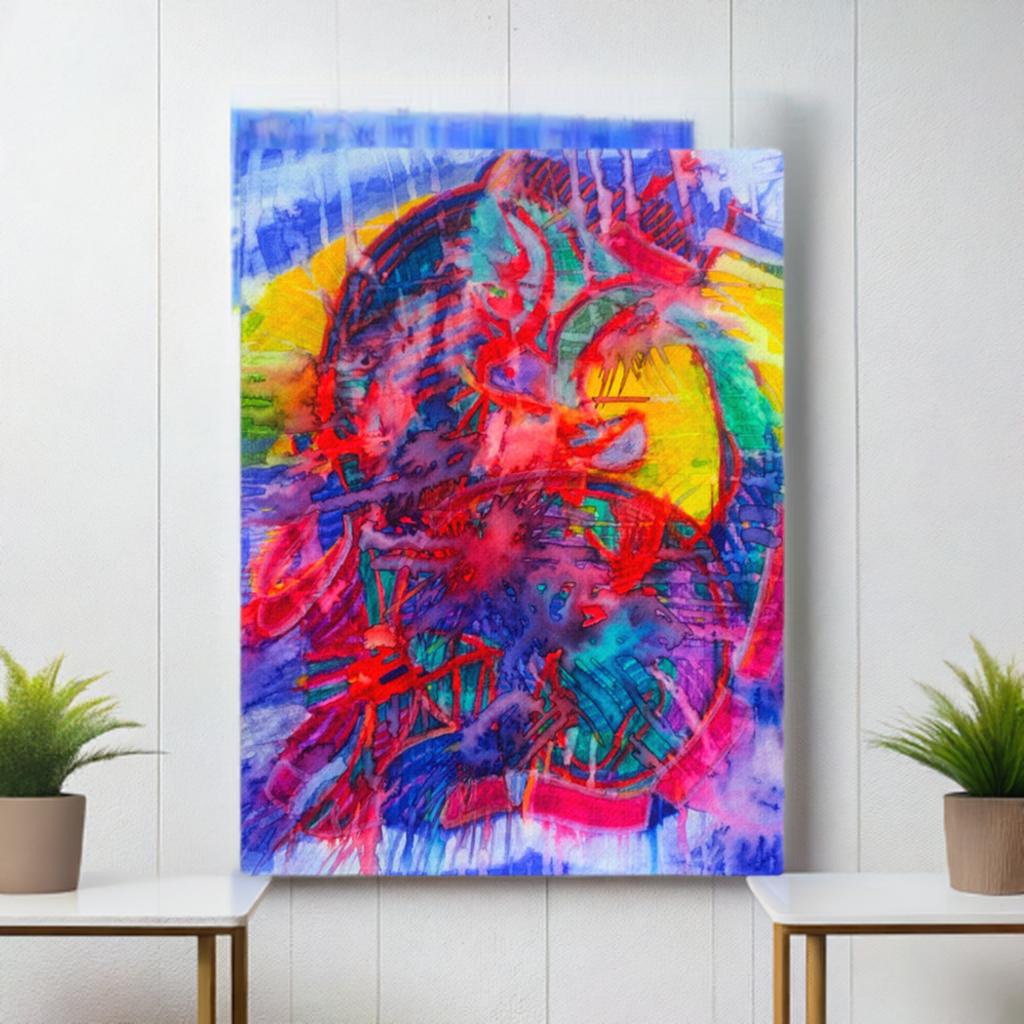 End of the Tunnel Abstract canvas print unframed