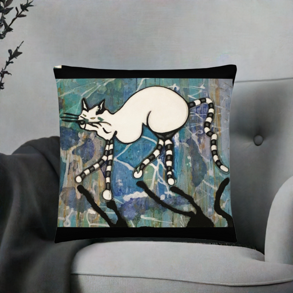 Dancing Cat Pillow