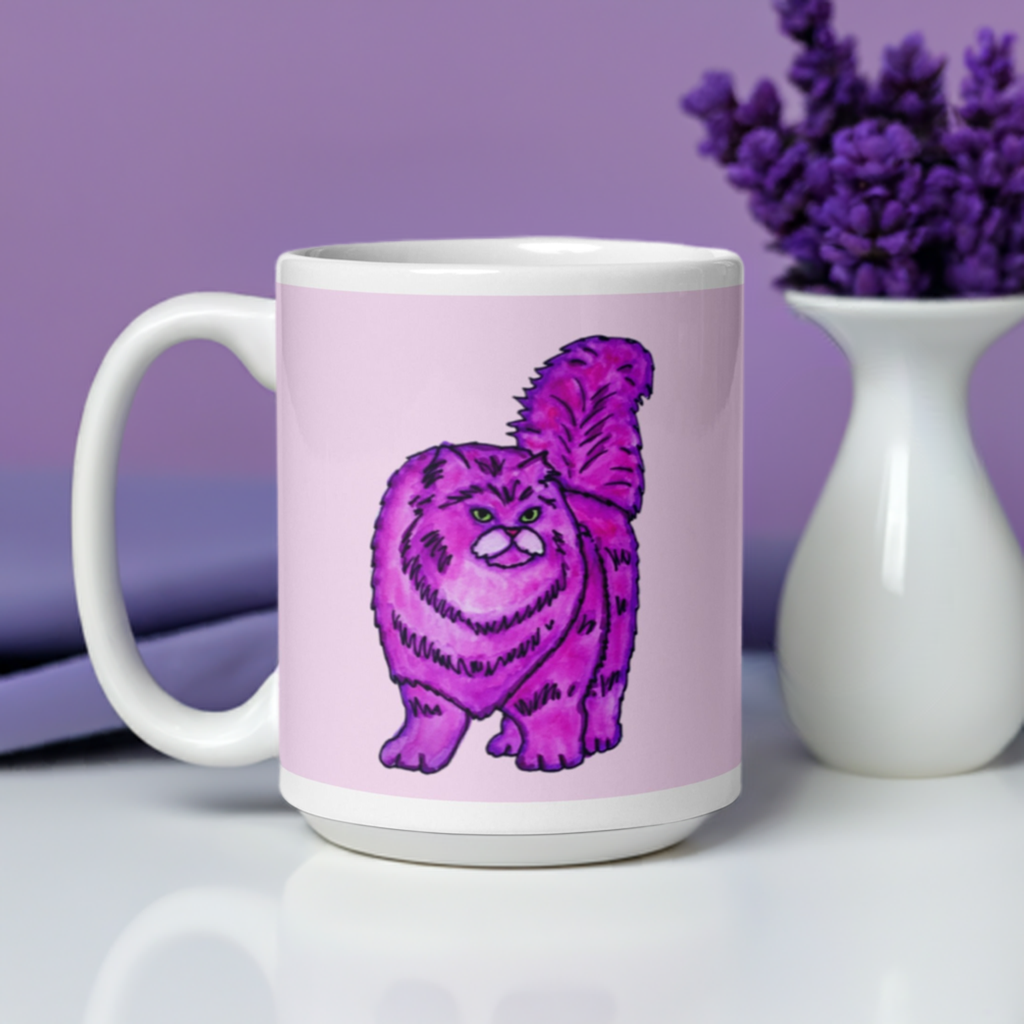 Pink Persian Cat Mug