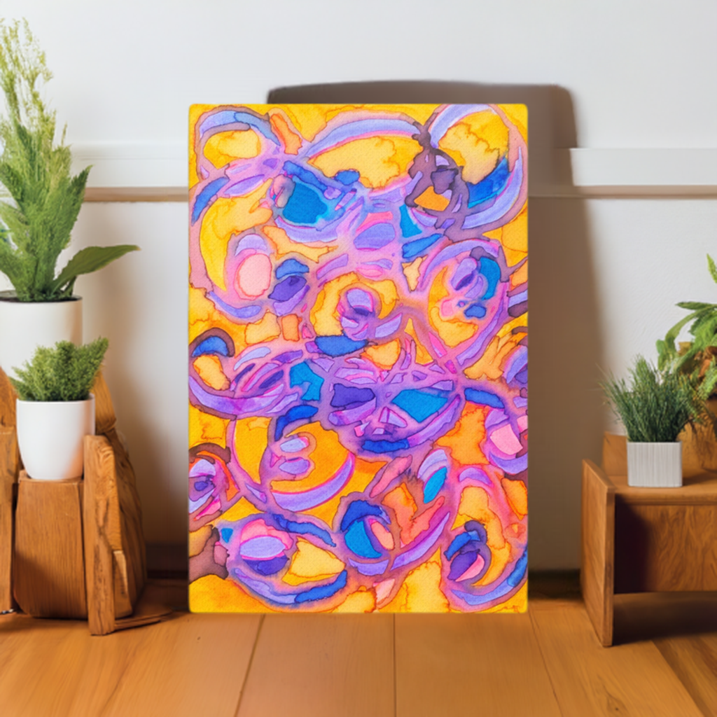 Circle Back Abstract canvas print unframed