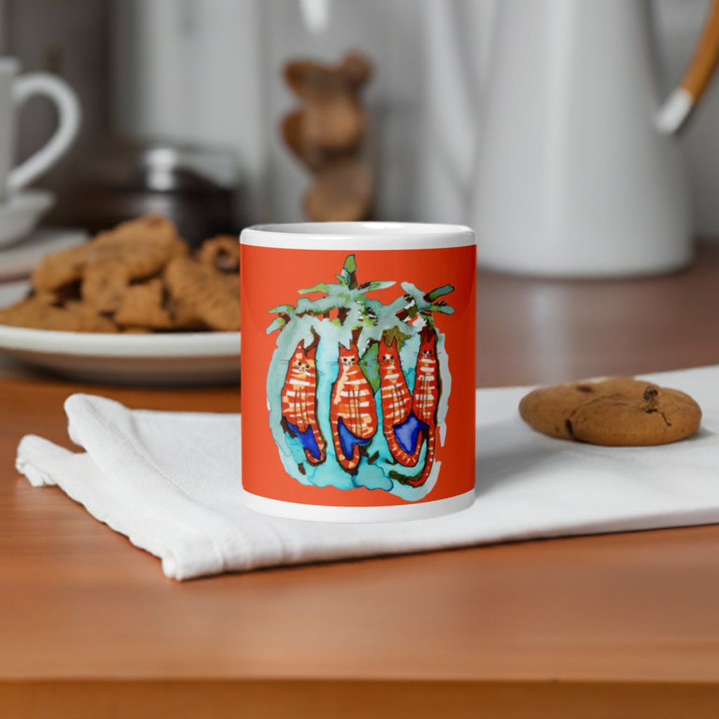 Four Ginger Cats Mug