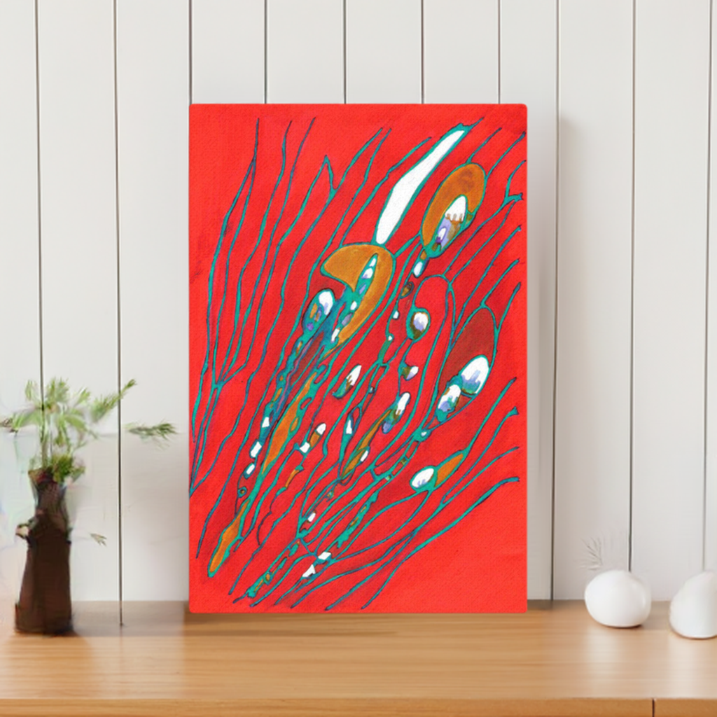 August Abstract canvas art print unframed