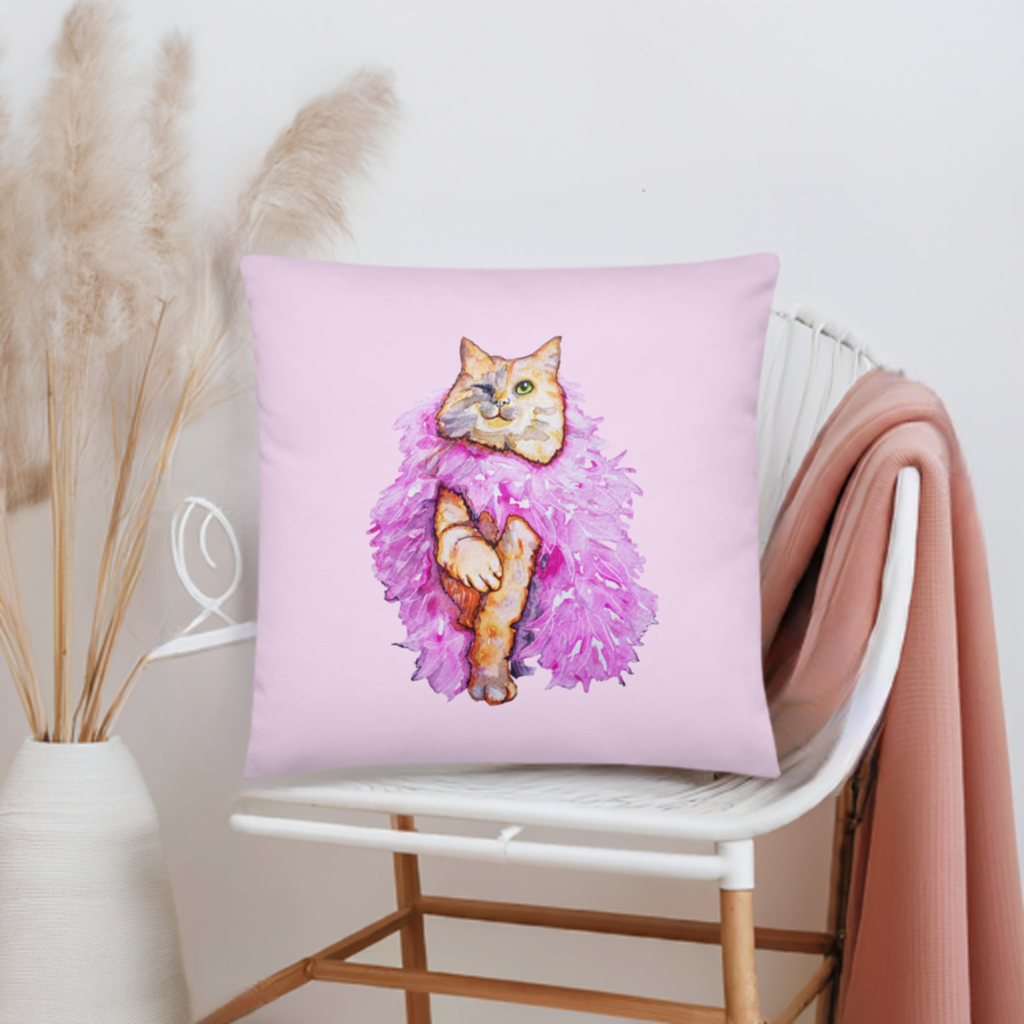 Boa Wink Cat Pillow