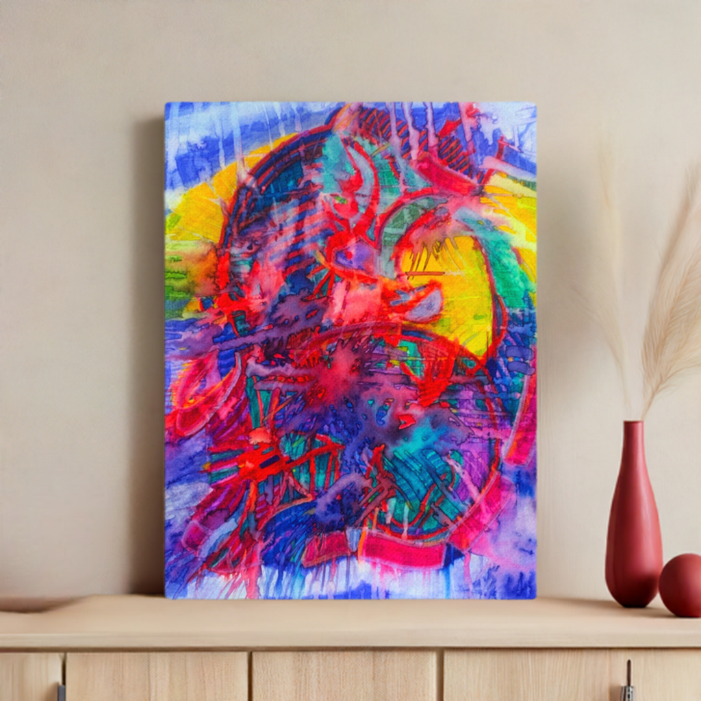 End of the Tunnel Abstract canvas print unframed