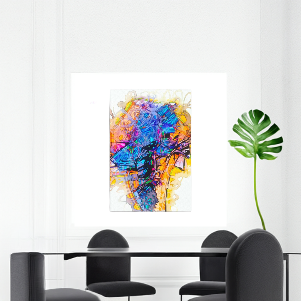 Dark Places Abstract canvas wall art print unframed