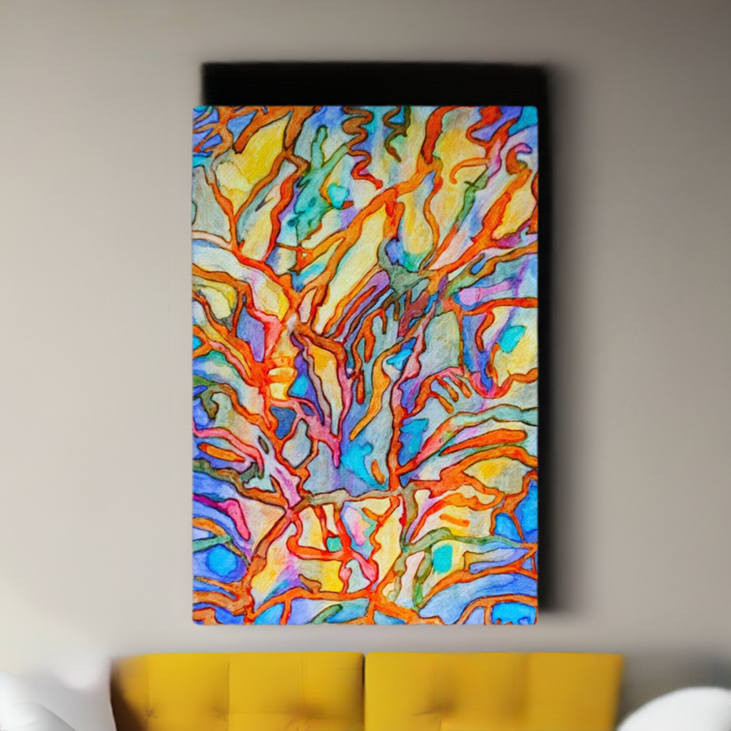 Coral Reef Abstract canvas print unframed | Art Love Decor
