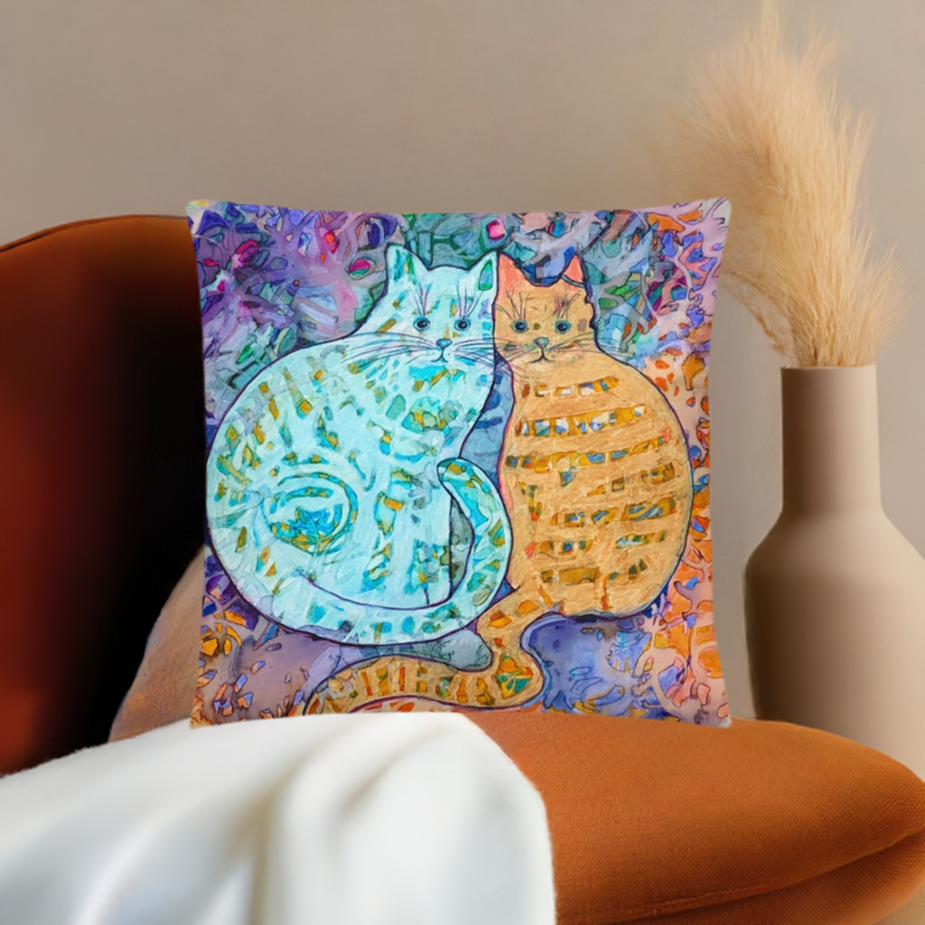 Cat Friends Pillow