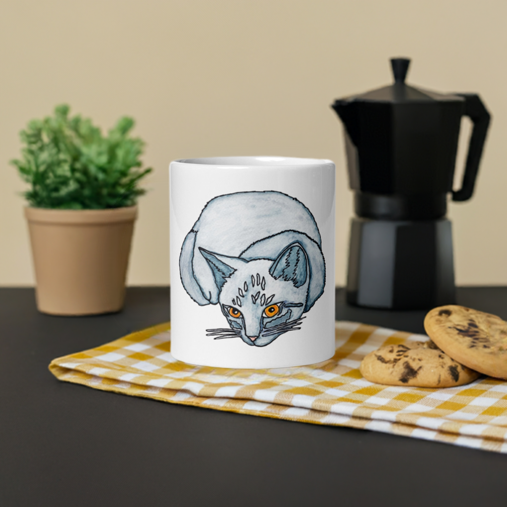 Gray Cat Mug