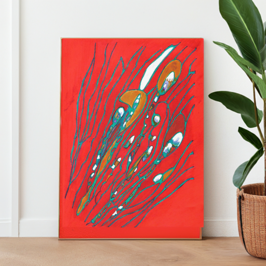 August Abstract Framed canvas print