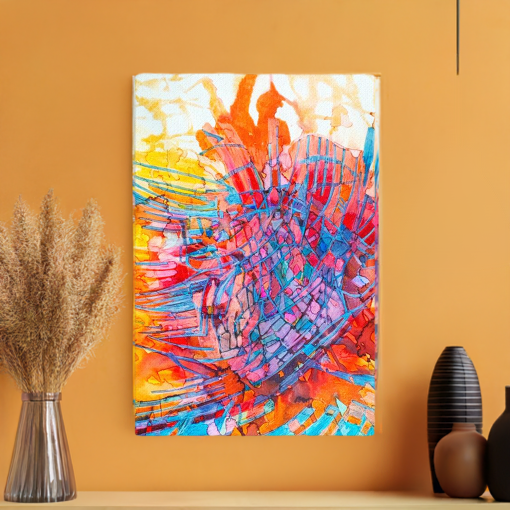 Fire Pit Abstract canvas print unframed