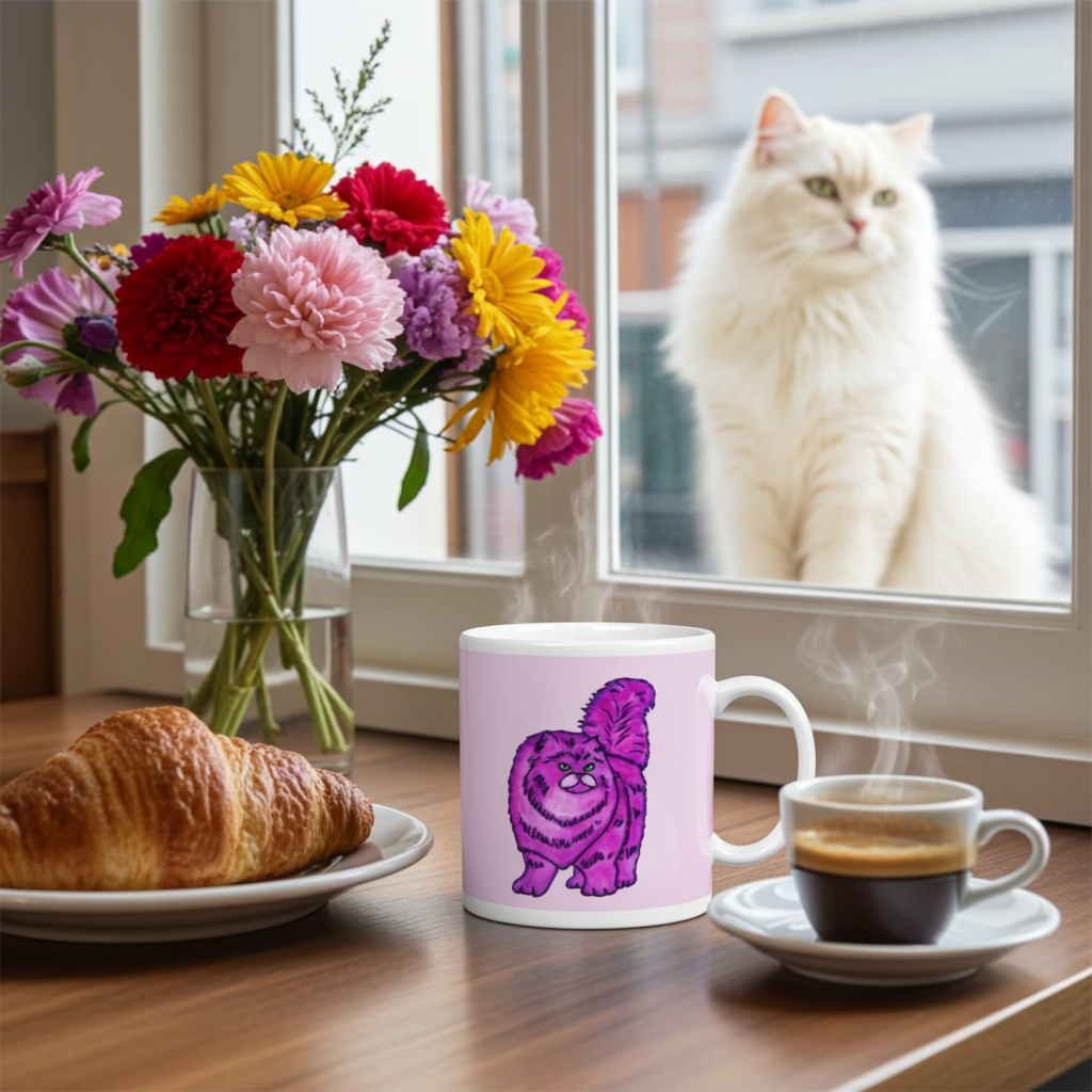 Pink Persian Cat Mug