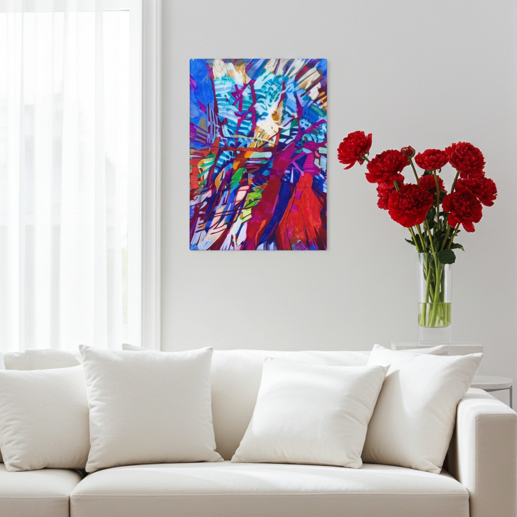 Wait A Minute Abstract Canvas Print Unframed