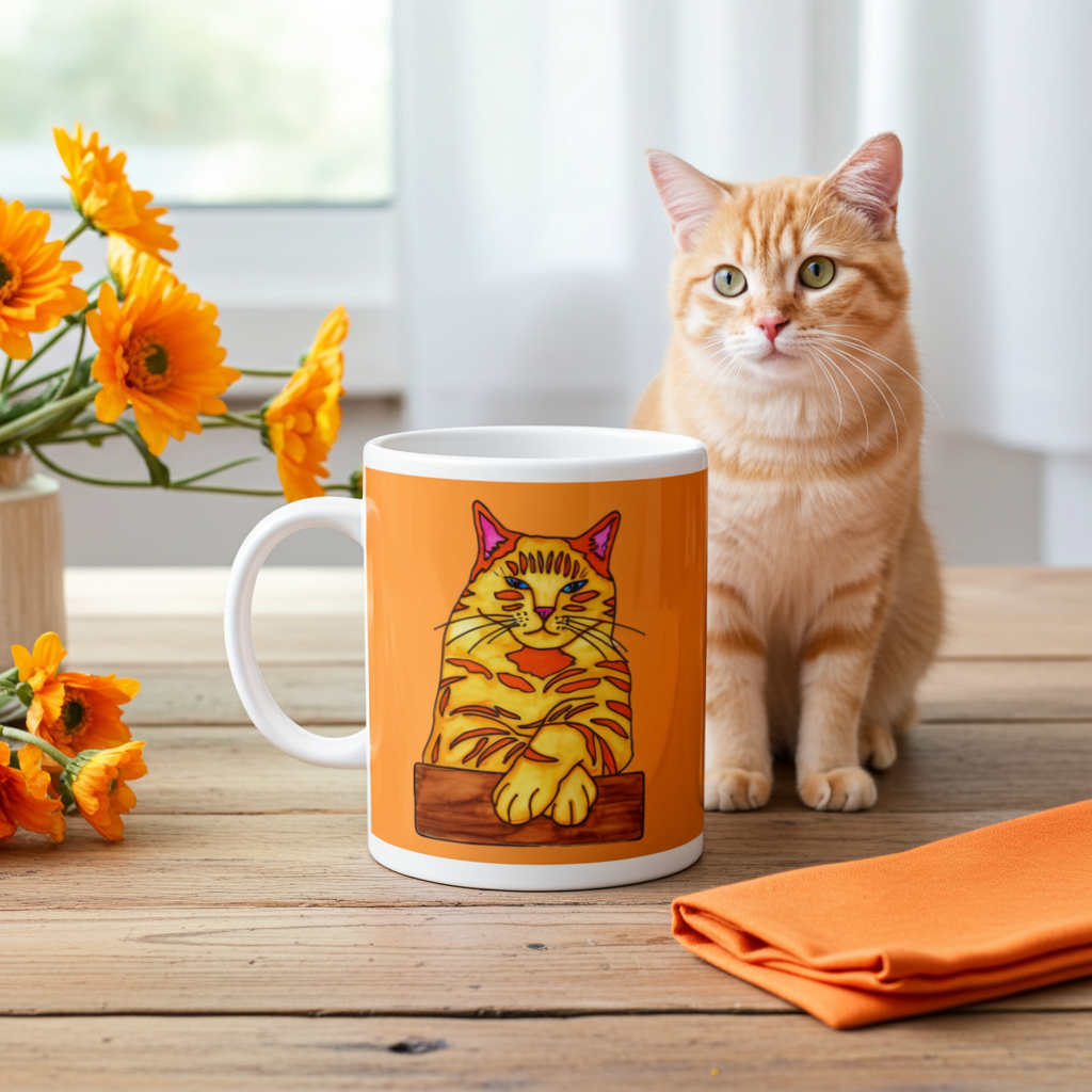 Big Ginger Cat Mug