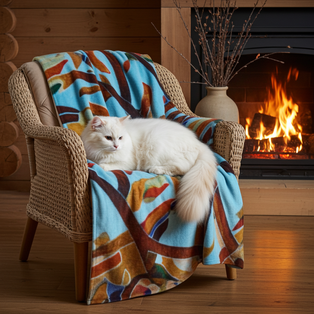 Unexpected Abstract Throw Blanket