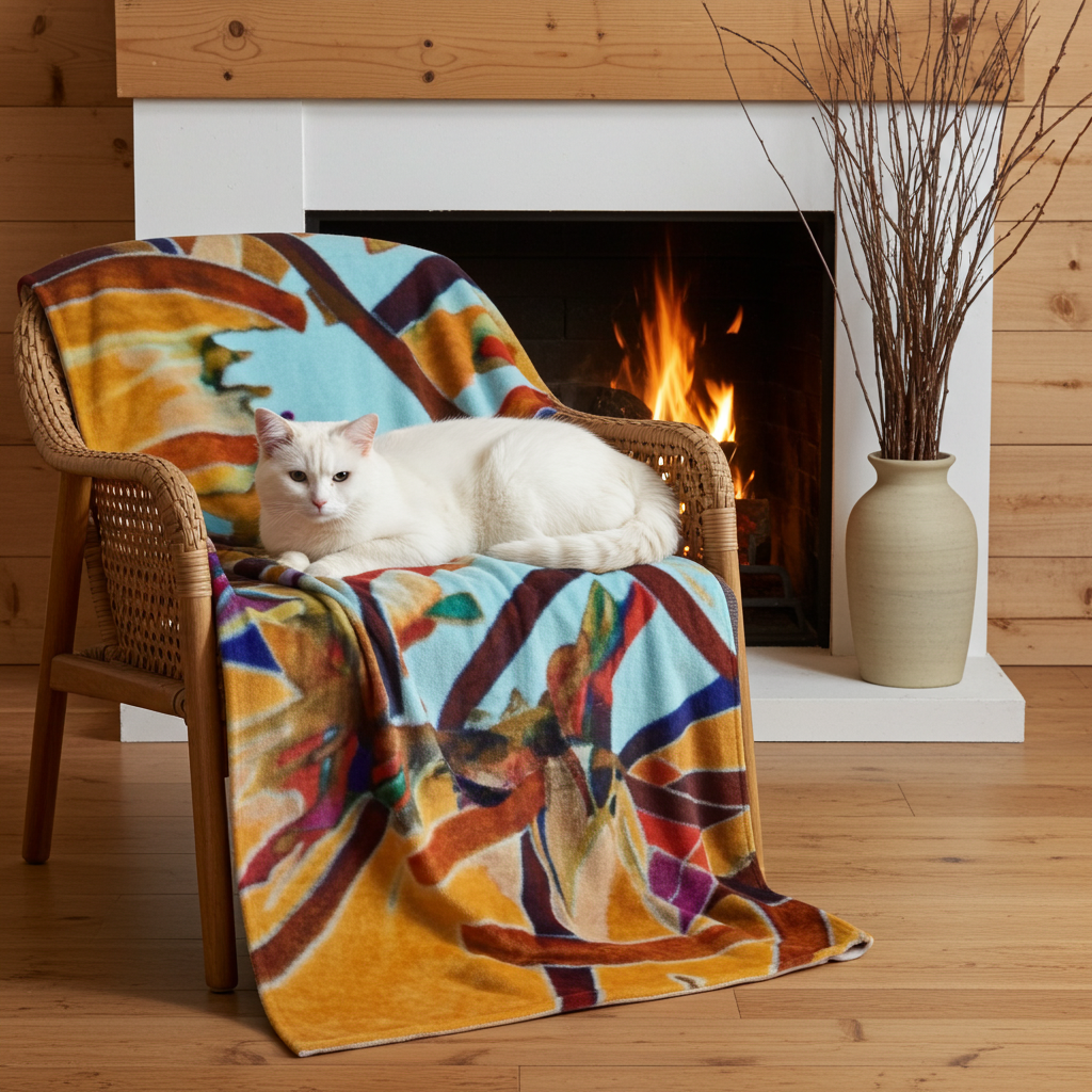 Unexpected Abstract Throw Blanket