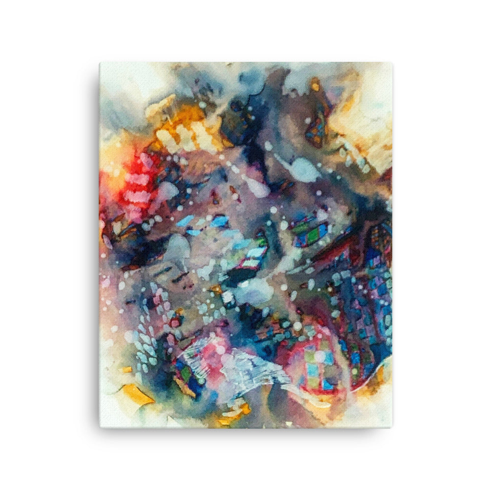 Nightlife Abstract Canvas Print Unframed