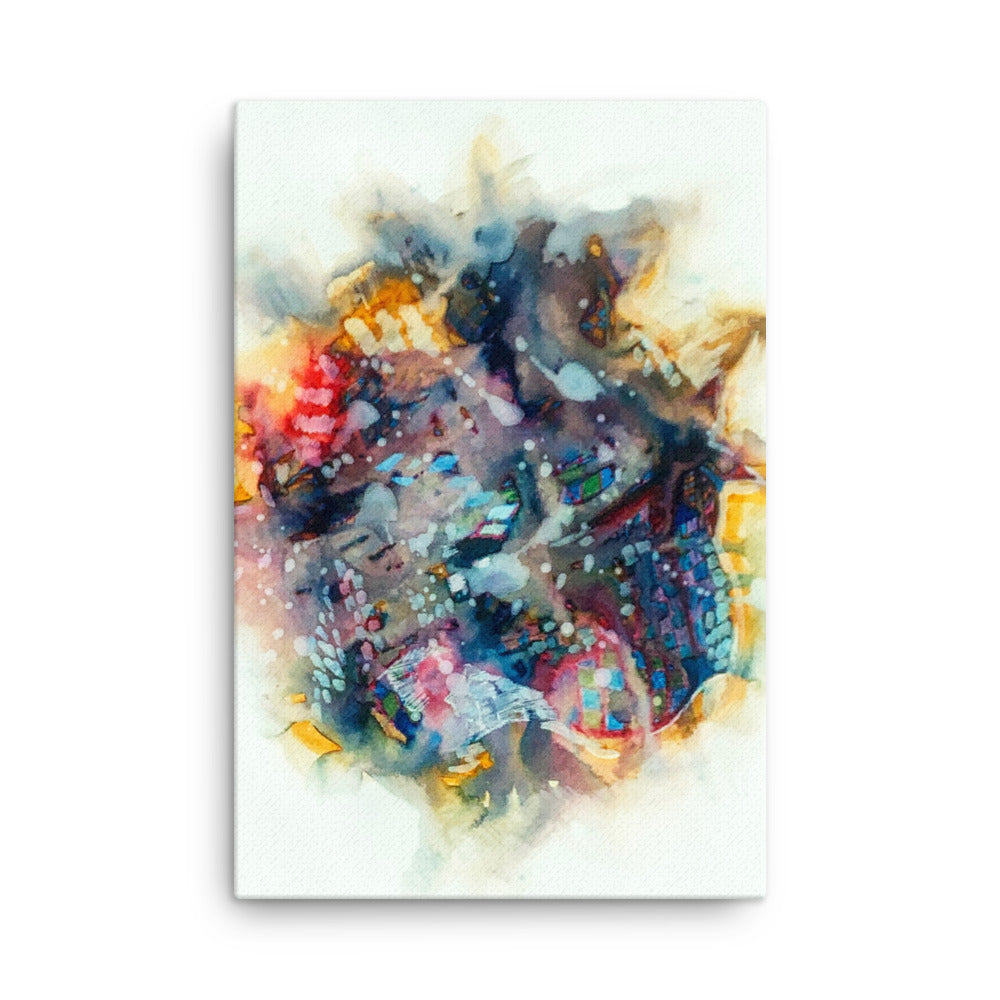 Nightlife Abstract Canvas Print Unframed