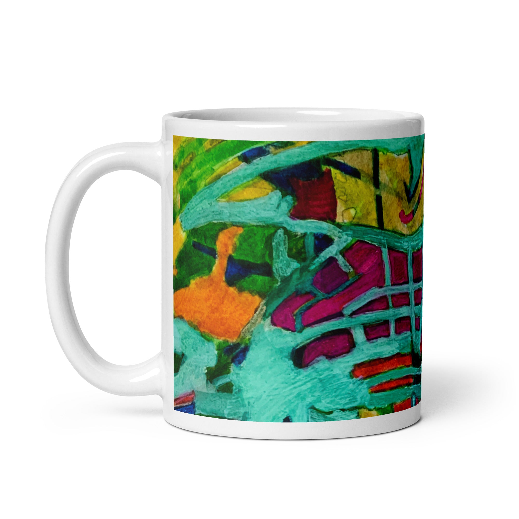 Overgrown Bridge Abstract Mug