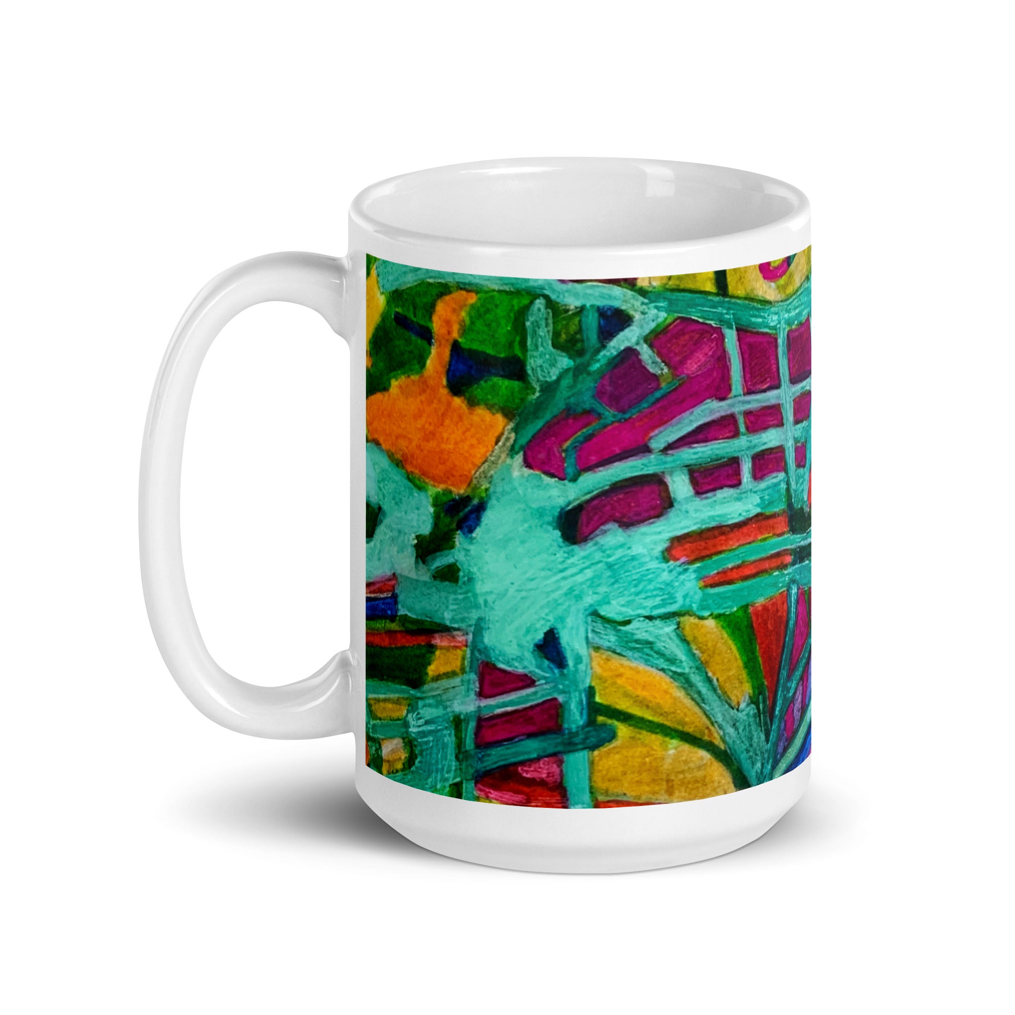 Overgrown Bridge Abstract Mug