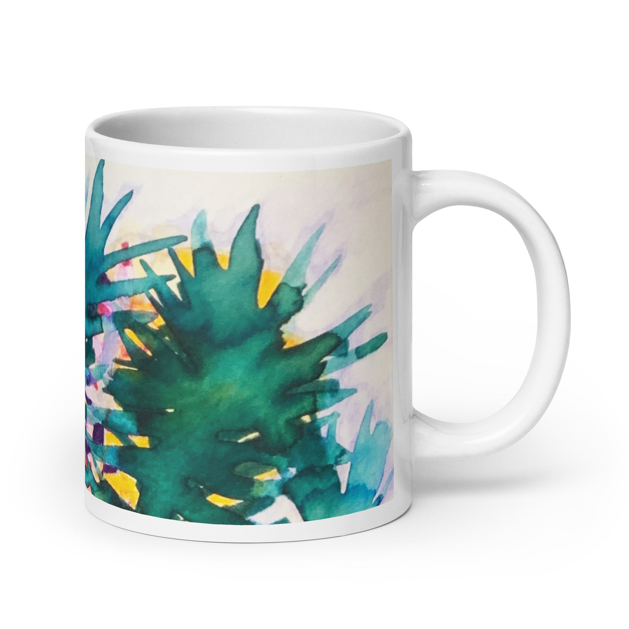 Looking Glass Leaves Abstract Mug