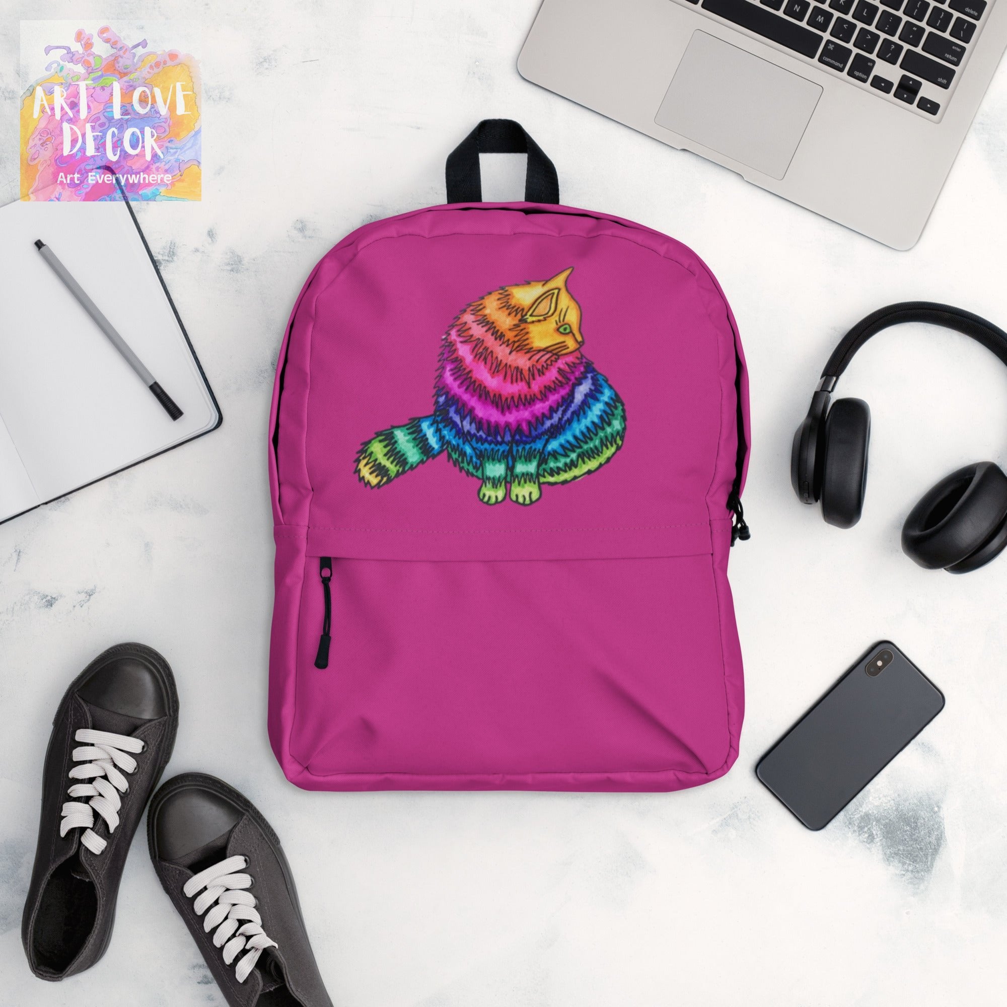 Rainbow Cat Backpack - Art Love Decor