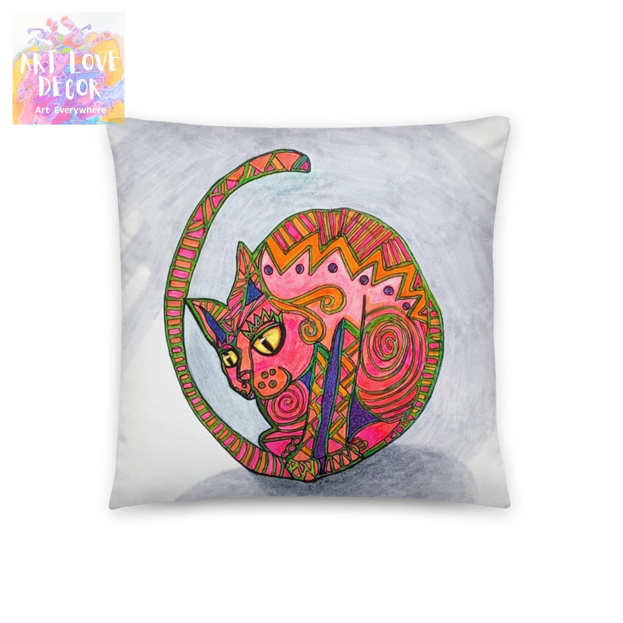 Cat Shadow Pillow - Art Love Decor