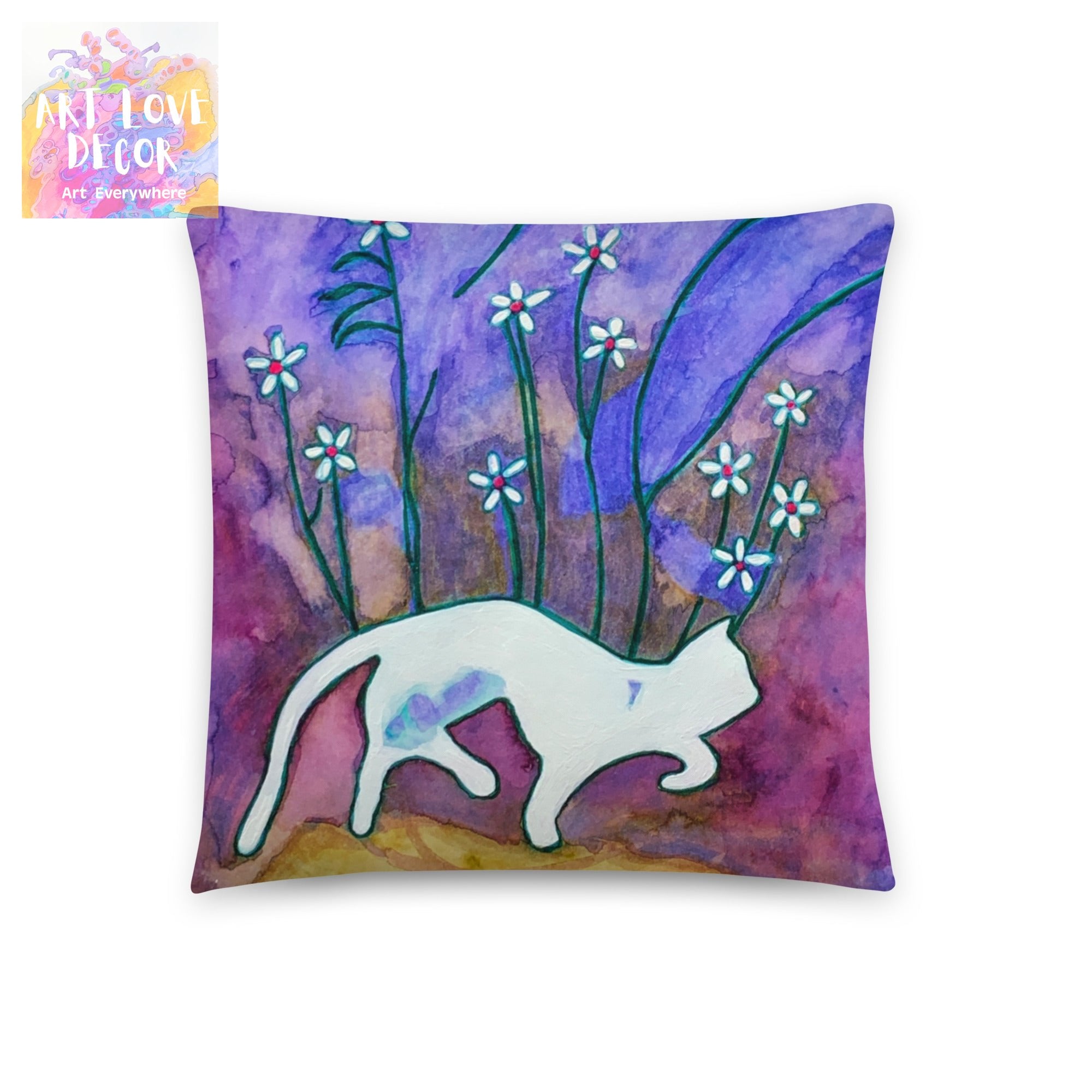 Sneaky Cat Pillow - Art Love Decor
