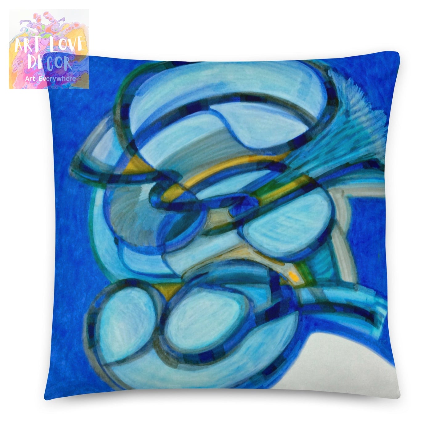 Kittens Abstract Pillow