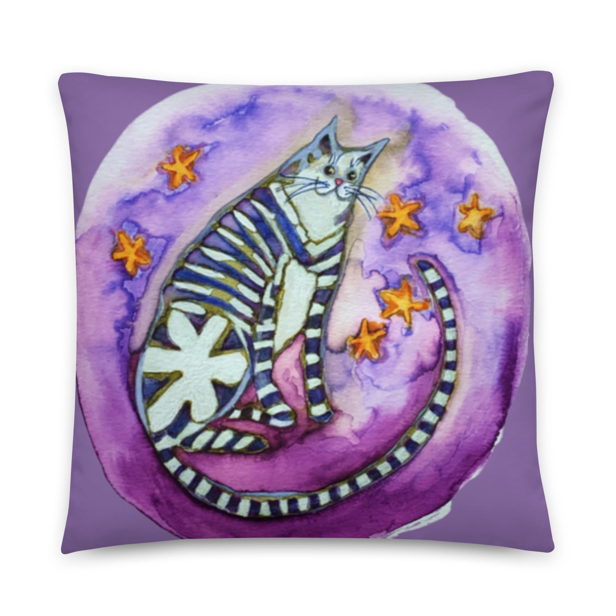 Tabby Tail Cat Pillow - Art Love Decor