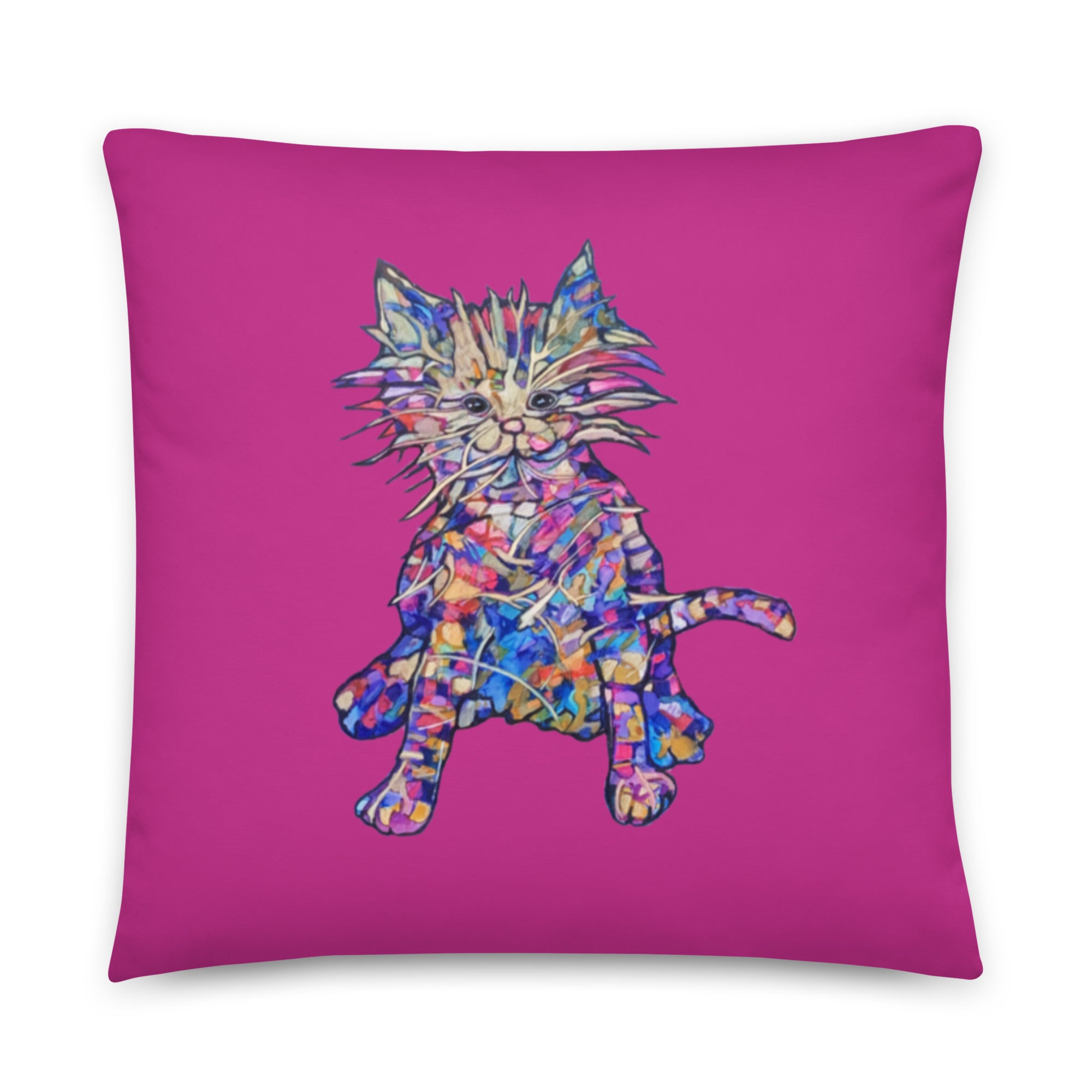Busy Kitty Pillow - Art Love Decor