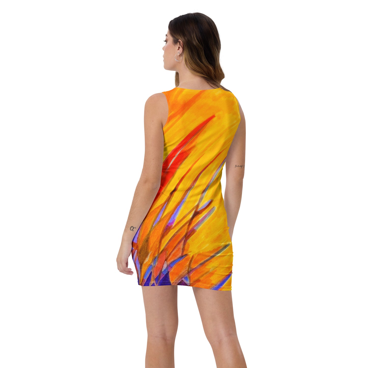 Running Late Abstract Dress - Art Love Decor