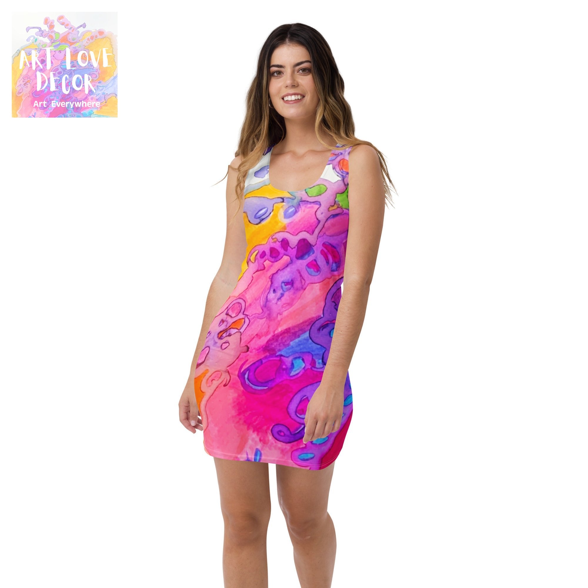 Carried Away Abstract Women's Dress - Art Love Decor