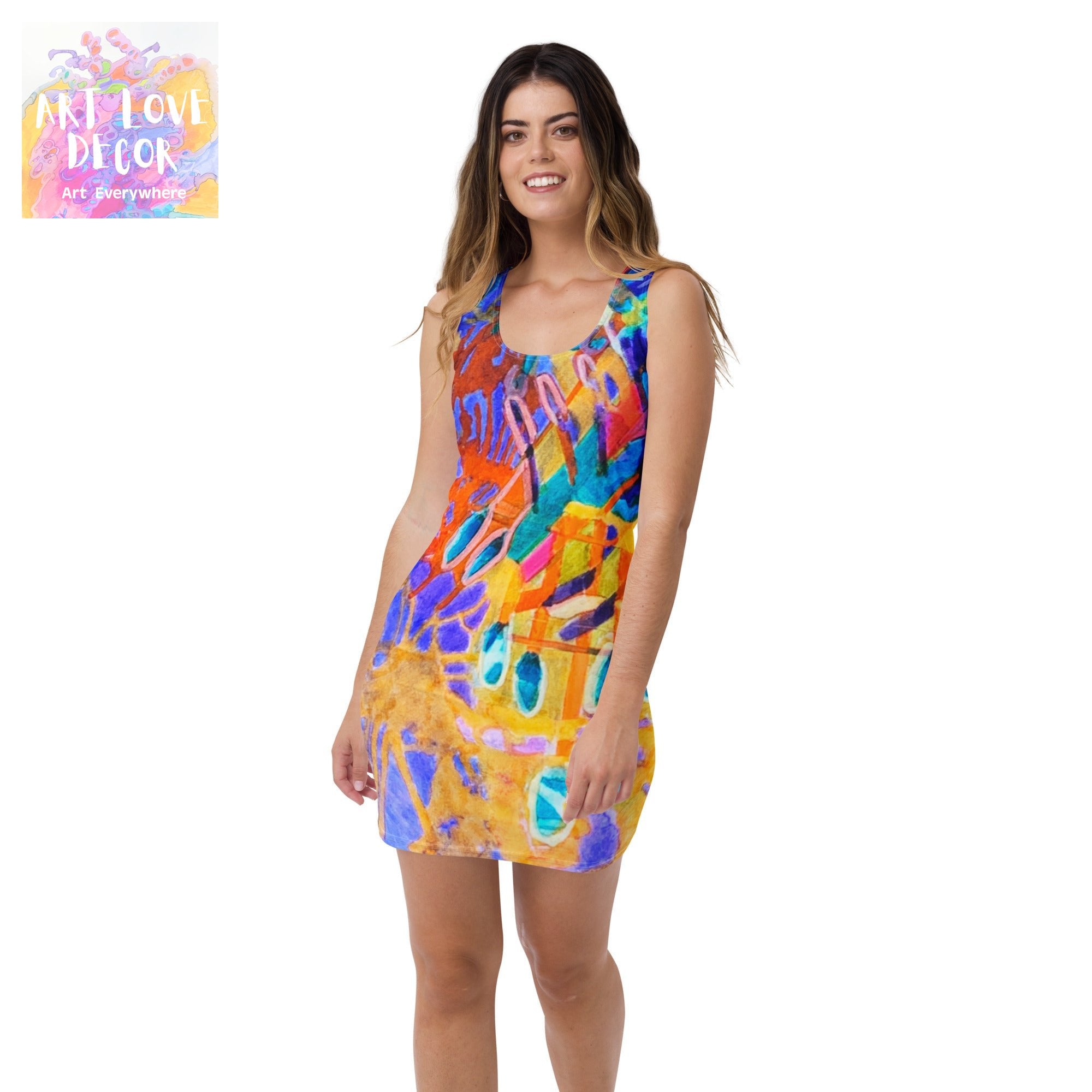 Ray of Hope Abstract Women's Dress - Art Love Decor