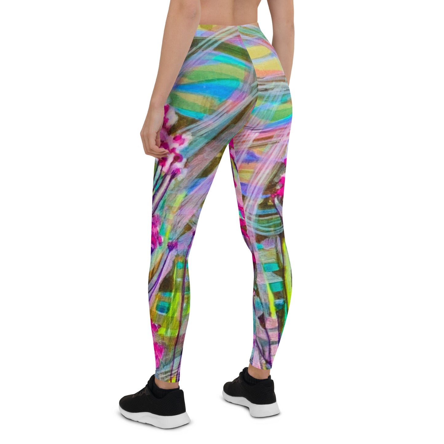 Blooming Pinks Abstract Leggings