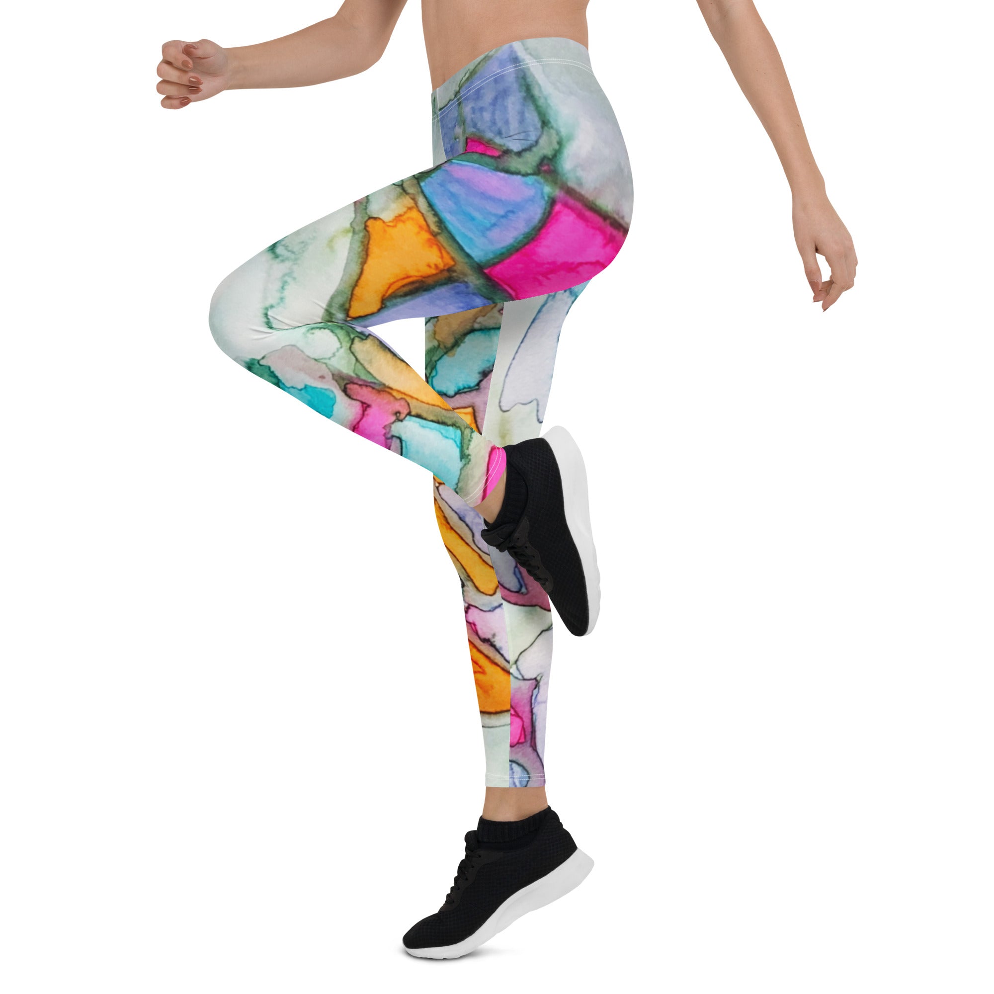 Backtracking Abstract Leggings - Art Love Decor