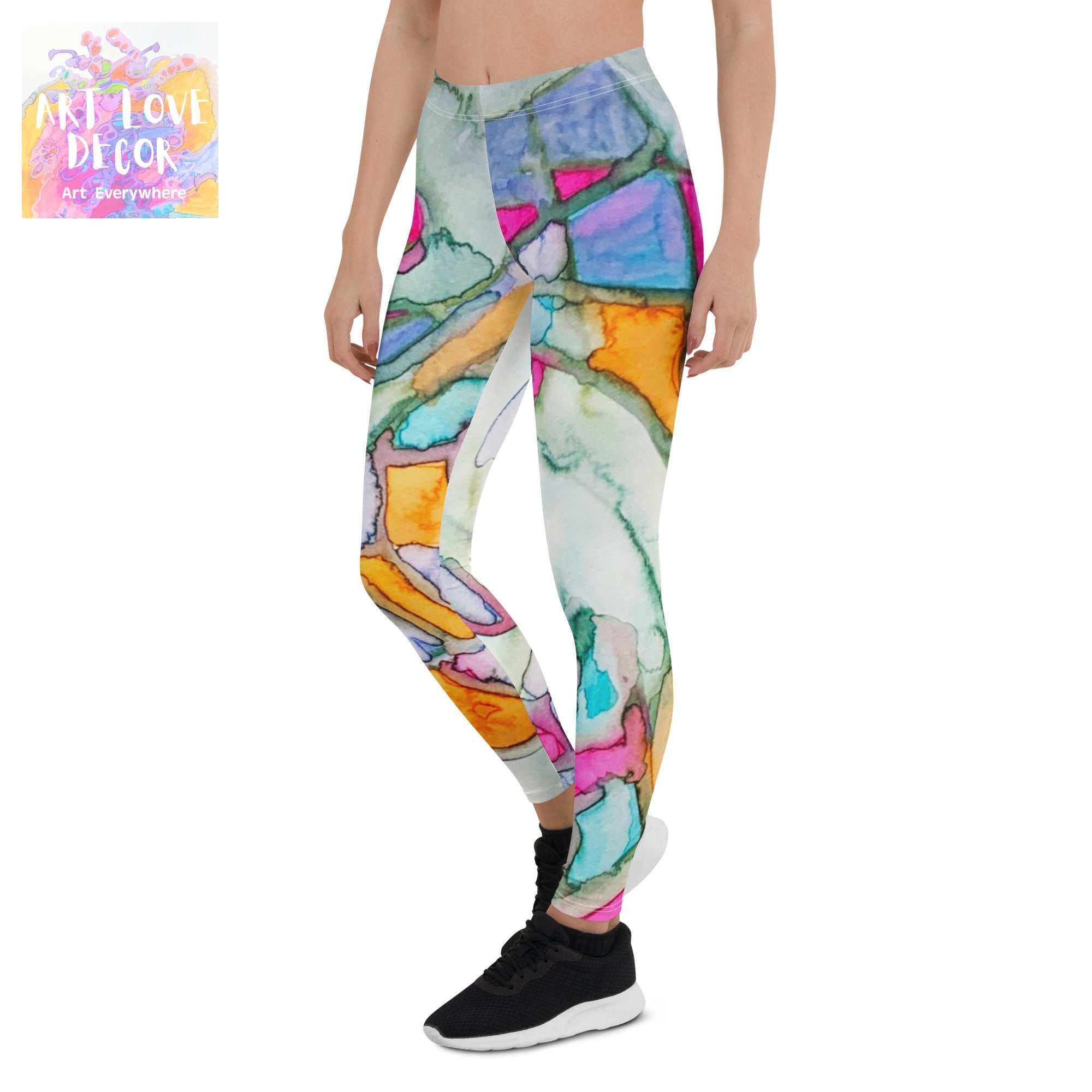 Backtracking Abstract Leggings - Art Love Decor