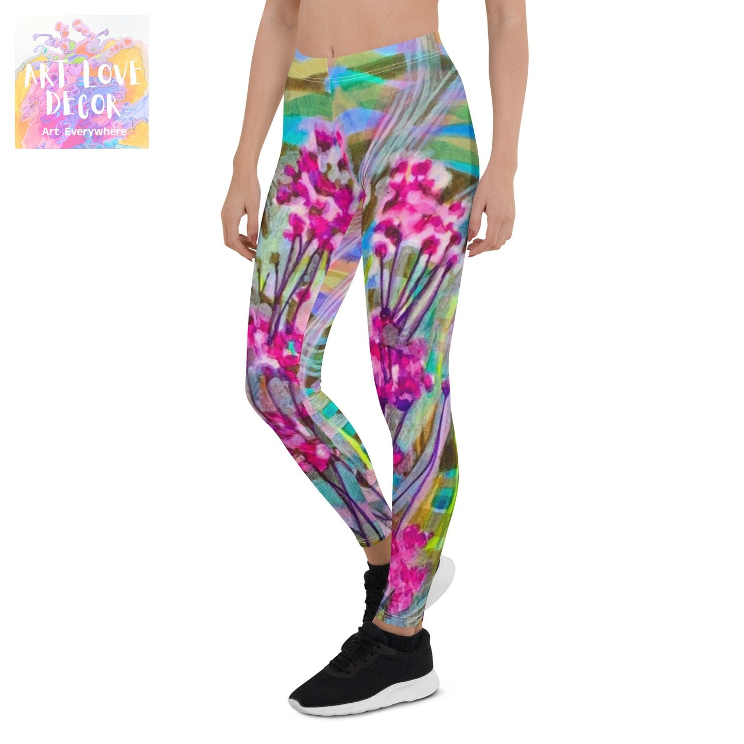 Blooming Pinks Abstract Leggings