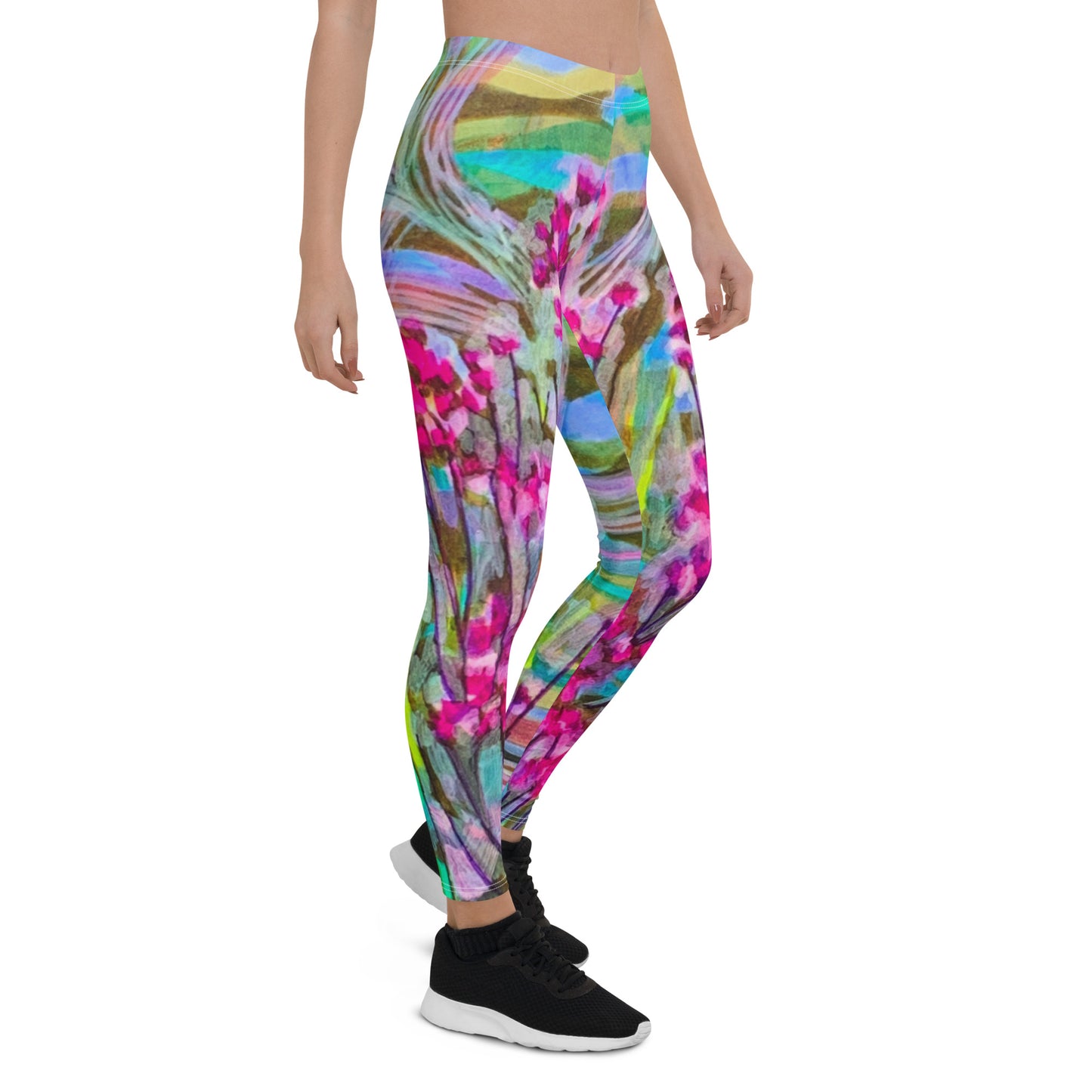 Blooming Pinks Abstract Leggings