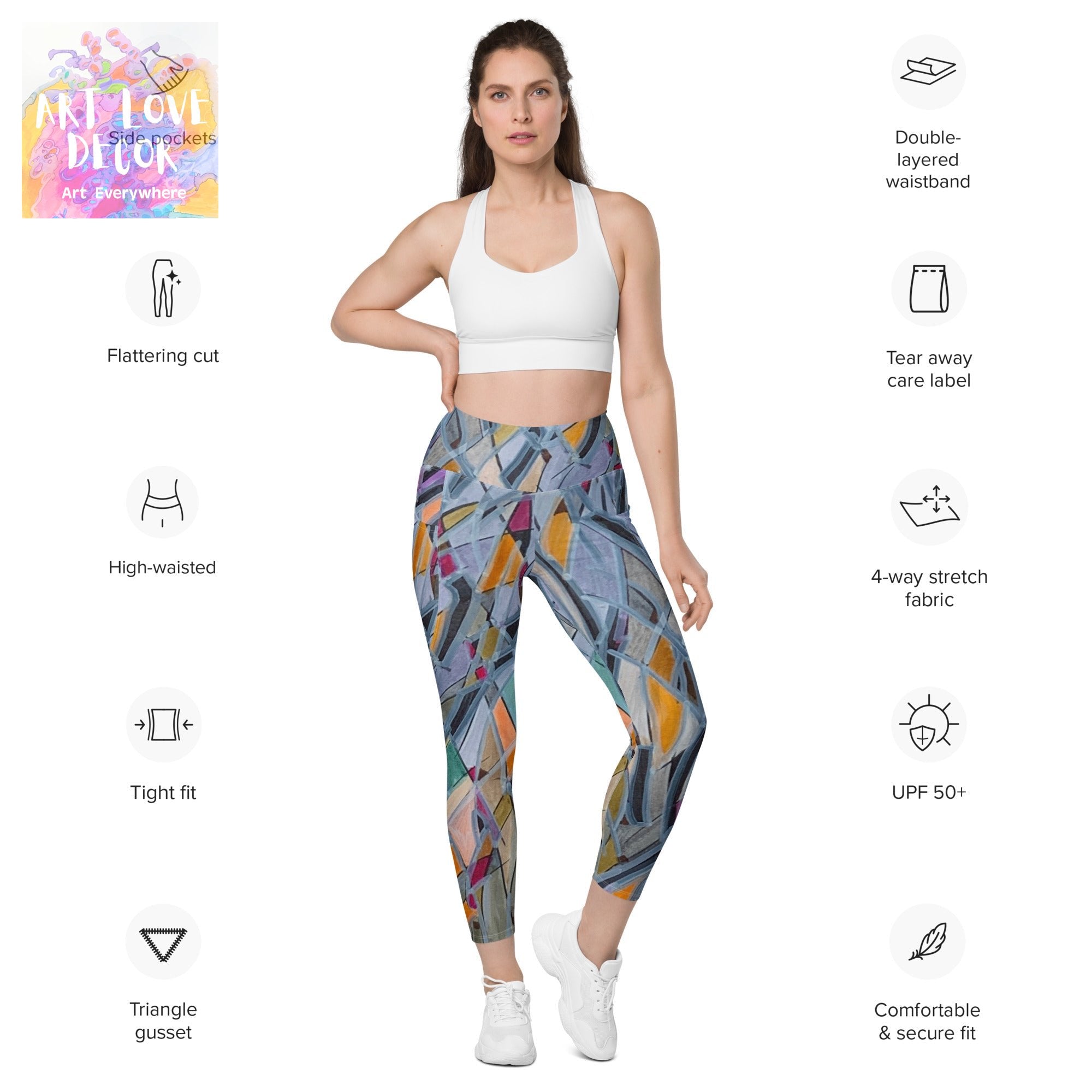 Sydney Opera Abstract Leggings with pockets - Art Love Decor