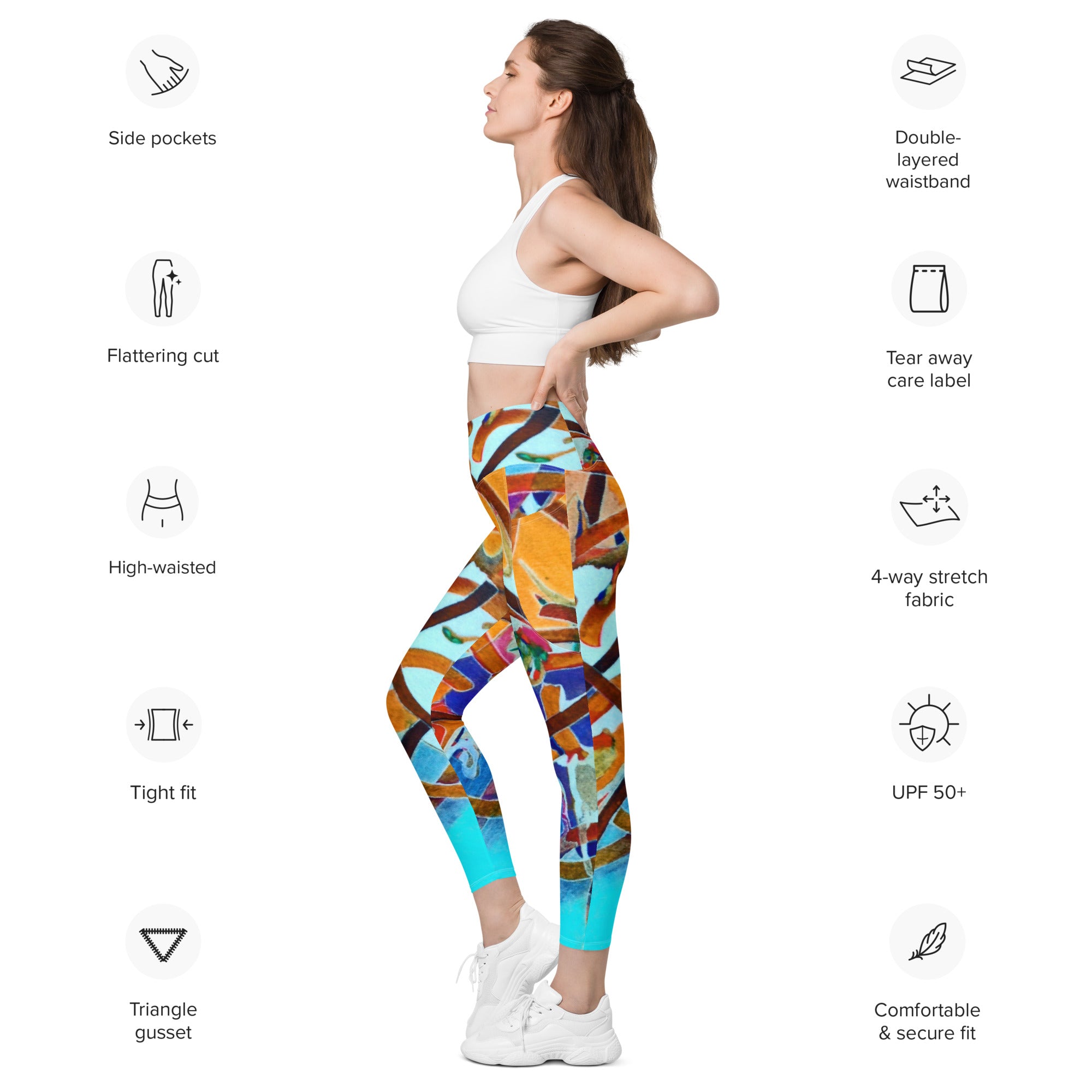 Unexpected Abstract Leggings with pockets - Art Love Decor
